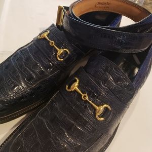 Mauri Gator loafers and matching belt